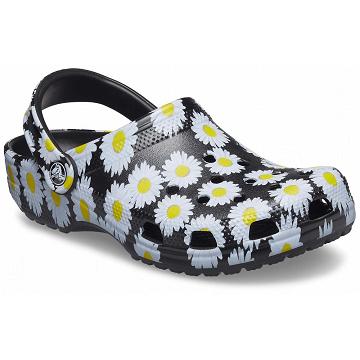 Zuecos Crocs Classic Vacay Vibes Mujer Negros Blancos | Mexico 0065DFMN